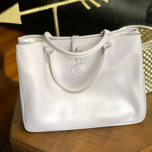 Longchamp lilac leather tote bag